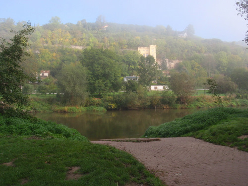 Boat ramp on the Saale.